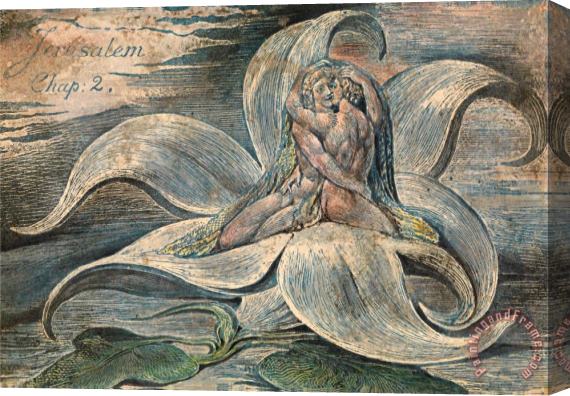 William Blake Jerusalem, Plate 28 Proof Impression Stretched Canvas Painting / Canvas Art