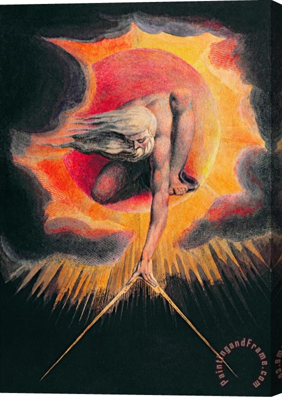 William Blake The Ancient of Days Stretched Canvas Painting / Canvas Art