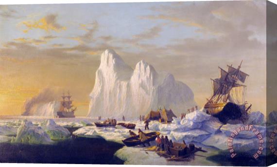 William Bradford Caught in The Ice Floes Stretched Canvas Painting / Canvas Art