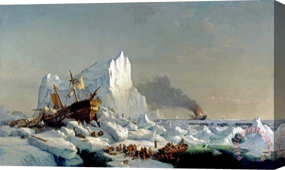 William Bradford Sealers Crushed by Icebergs, 1866 Stretched Canvas Painting / Canvas Art