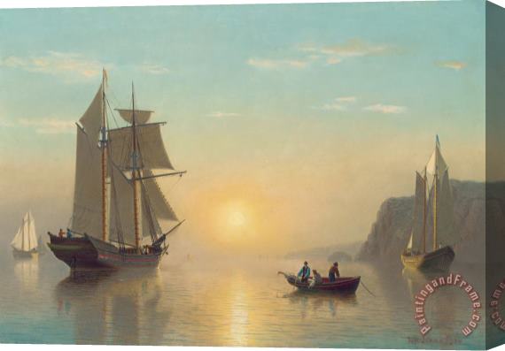 William Bradford Sunset Calm in the Bay of Fundy Stretched Canvas Print / Canvas Art