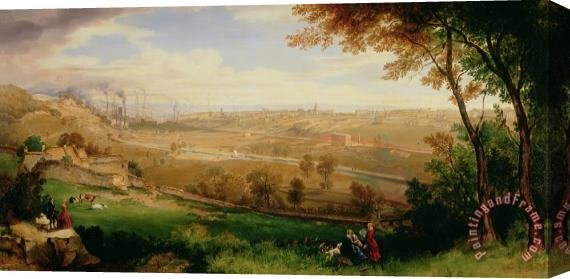 William Cowen View of Bradford Stretched Canvas Print / Canvas Art