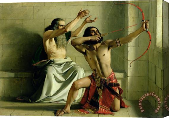 William Dyce Joash Shooting the Arrow of Deliverance Stretched Canvas Painting / Canvas Art