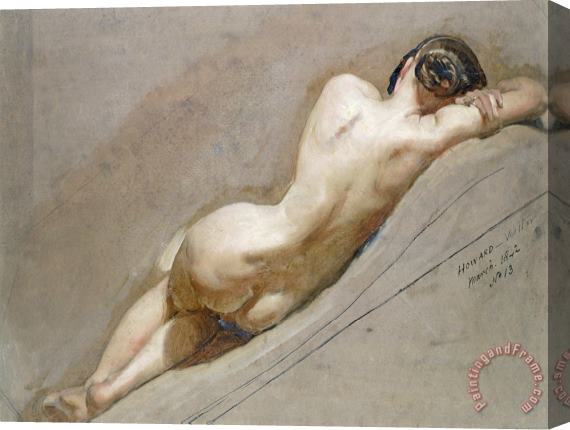 William Edward Frost Life study of the female figure Stretched Canvas Print / Canvas Art