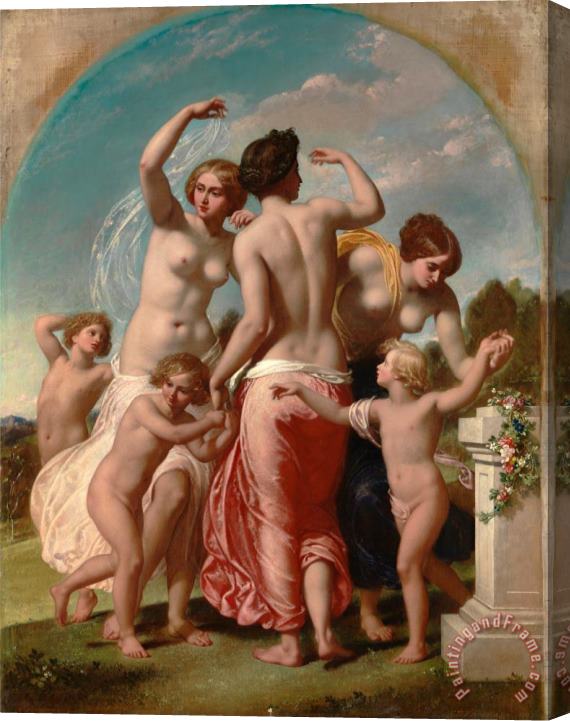 William Edward Frost The Three Graces Stretched Canvas Painting / Canvas Art