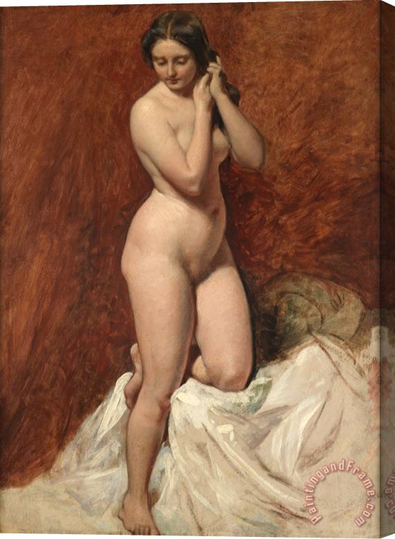 William Etty Nude From The Front Stretched Canvas Print / Canvas Art