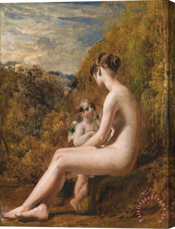 William Etty Venus and Cupid Stretched Canvas Print / Canvas Art