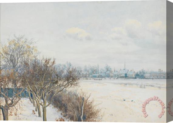 William Fraser Garden Winter In The Ouse Valley Stretched Canvas Painting / Canvas Art