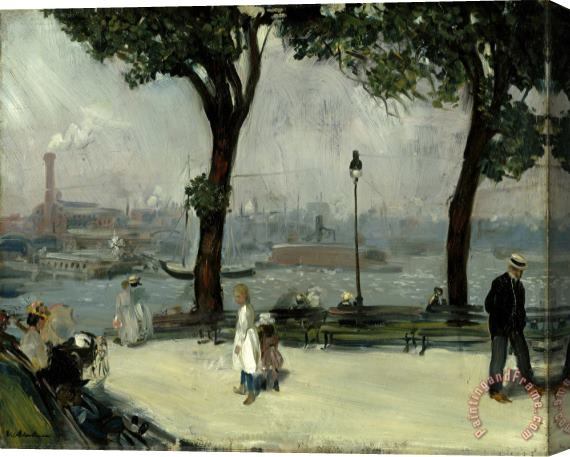 William Glackens East River Park Stretched Canvas Print / Canvas Art