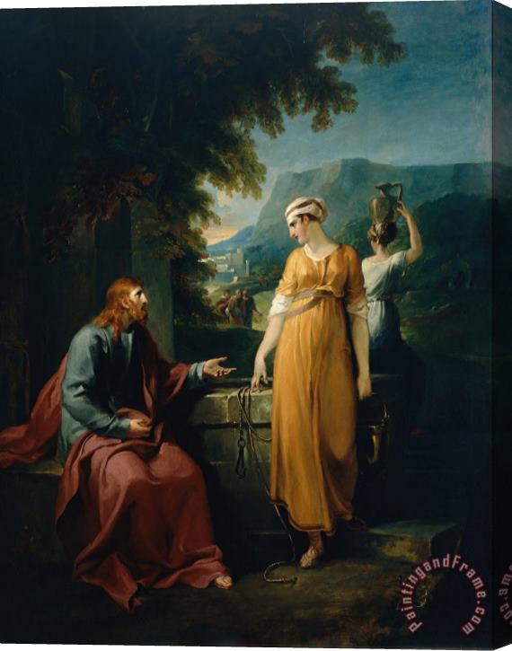 William Hamilton Christ And The Woman of Samaria Stretched Canvas Print / Canvas Art