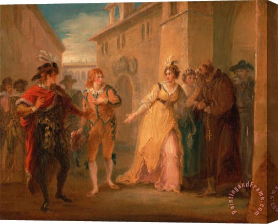 William Hamilton The Revelation of Olivia's Betrothal, From Twelfth Night, Act V, Scene I Stretched Canvas Painting / Canvas Art