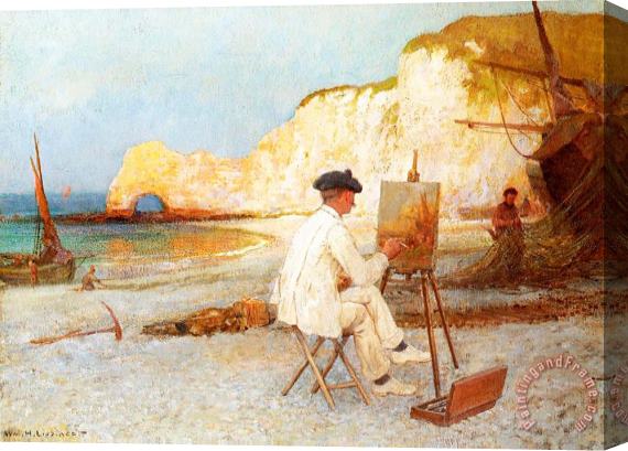 William Henry Lippincott A Painter by the Sea Side Stretched Canvas Painting / Canvas Art
