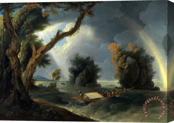 William Hodges Storm on The Ganges, with Mrs. Hastings Near The Col Gon Rocks Stretched Canvas Print / Canvas Art