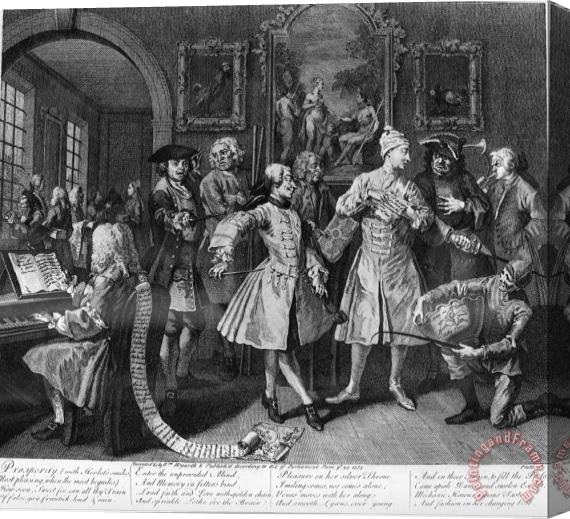 William Hogarth A Rake's Progress, Plate 2, Surrounded by Artists And Professors Stretched Canvas Painting / Canvas Art