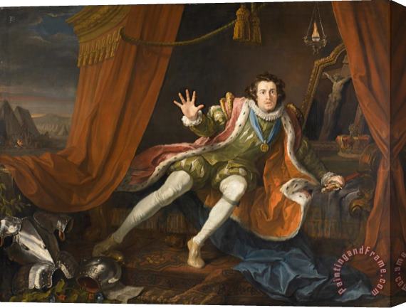 William Hogarth David Garrick As Richard III Stretched Canvas Painting / Canvas Art