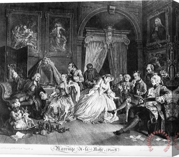 William Hogarth Marriage a La Mode, Plate 4, (the Countess's Levee) Stretched Canvas Print / Canvas Art