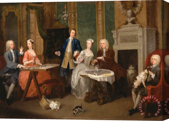 William Hogarth Portrait of a Family Stretched Canvas Print / Canvas Art