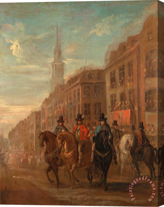 William Hogarth Restoration Procession of Charles II at Cheapside Stretched Canvas Painting / Canvas Art