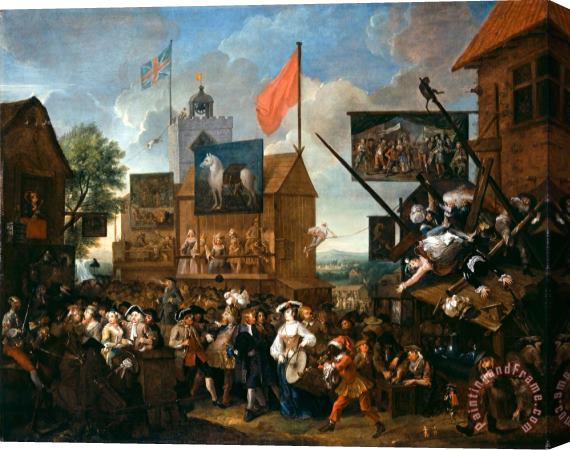 William Hogarth Southwark Fair Stretched Canvas Painting / Canvas Art