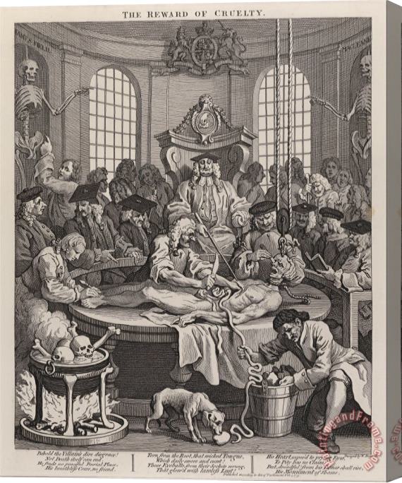 William Hogarth The Fourth Stage of Cruelty The Reward of Cruelty Stretched Canvas Painting / Canvas Art
