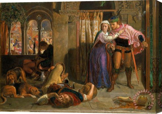 William Holman Hunt The Flight of Madeline And Porphyro During The Drunkenness Attending The Revelry (the Eve of St. Agnes) Stretched Canvas Painting / Canvas Art