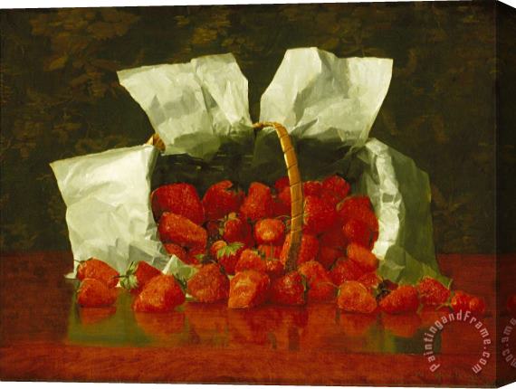 William J. McCloskey Strawberries Stretched Canvas Painting / Canvas Art