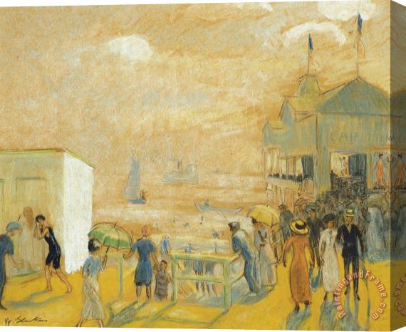 William James Glackens The Battery Stretched Canvas Painting / Canvas Art