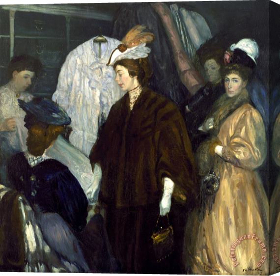 William James Glackens The Shoppers Stretched Canvas Print / Canvas Art