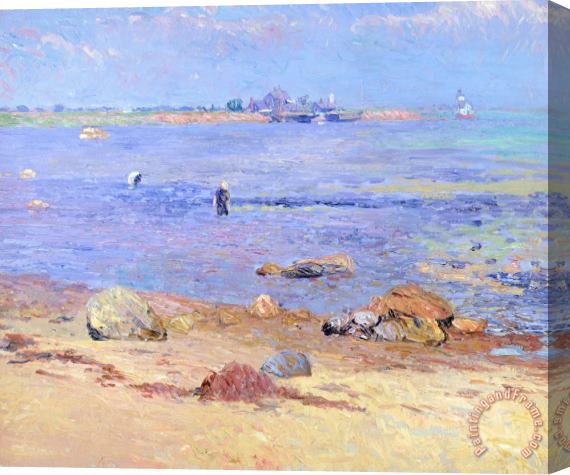 William James Glackens Treading Clams at Wickford Stretched Canvas Painting / Canvas Art