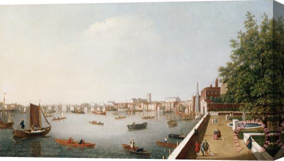 William James View of the River Thames from the Adelphi Terrace Stretched Canvas Painting / Canvas Art