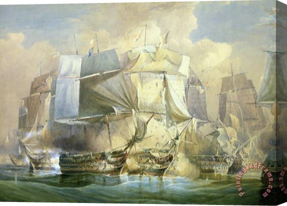 William John Huggins The Battle Of Trafalgar Stretched Canvas Print / Canvas Art