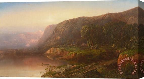 William Louis Sonntag Scene on The Ohio River Stretched Canvas Painting / Canvas Art