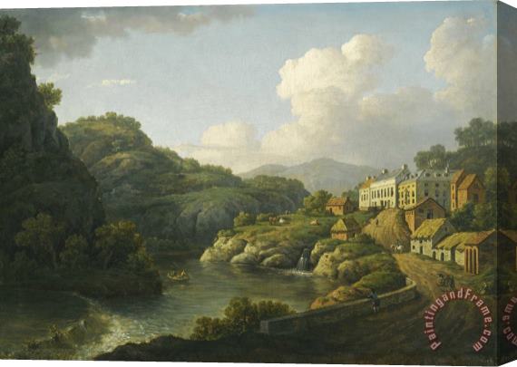 William Marlow View of Matlock, Derbyshire Stretched Canvas Painting / Canvas Art