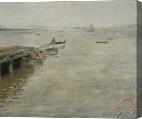 William Merritt Chase A Gray Day Stretched Canvas Painting / Canvas Art