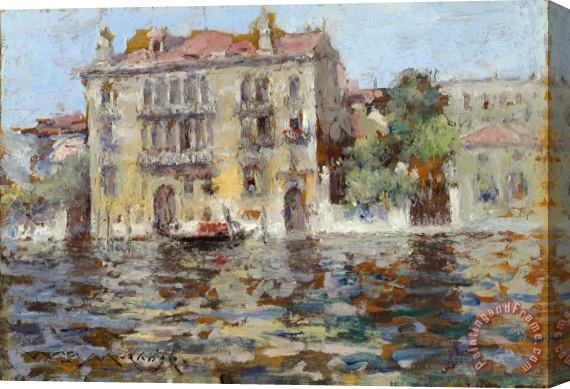 William Merritt Chase After The Rain Venice Stretched Canvas Painting / Canvas Art