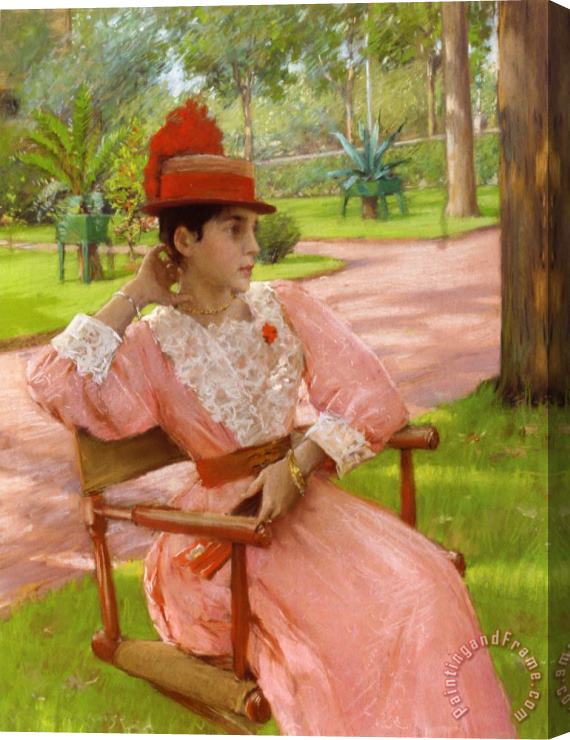 William Merritt Chase Afternoon in The Park Stretched Canvas Painting / Canvas Art