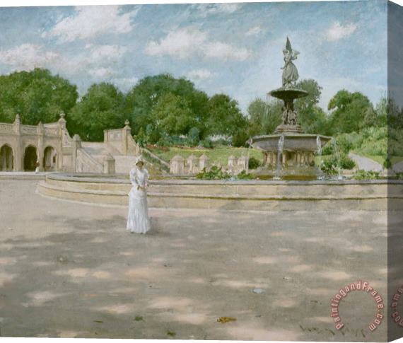 William Merritt Chase An Early Stroll in The Park Stretched Canvas Painting / Canvas Art
