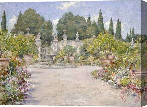 William Merritt Chase An Italian Garden Stretched Canvas Print / Canvas Art