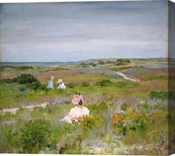 William Merritt Chase Landscape Shinnecock Long Island Stretched Canvas Painting / Canvas Art