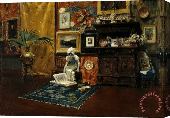William Merritt Chase Studio Interior Stretched Canvas Painting / Canvas Art