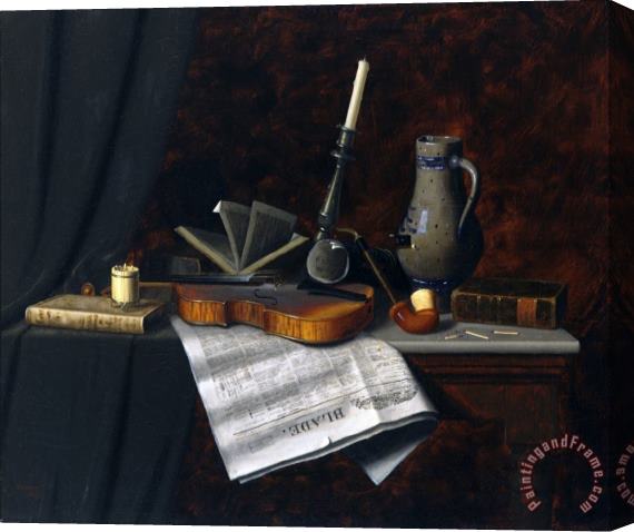 William Michael Harnett Still Life with The Toledo Blade Stretched Canvas Print / Canvas Art