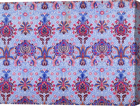 William Morris Floral Patterned Wallpaper Stretched Canvas Print / Canvas Art