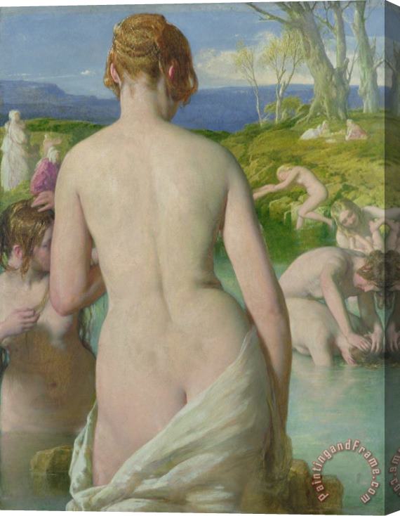 William Mulready The Bathers Stretched Canvas Print / Canvas Art