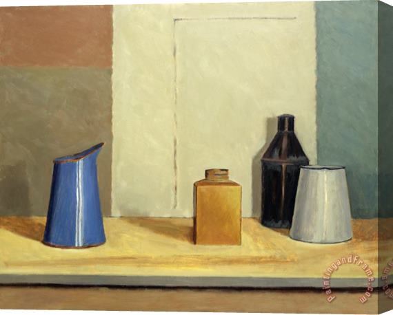 William Packer Blue Jug Alone Stretched Canvas Painting / Canvas Art