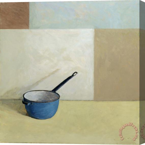 William Packer Blue Saucepan Stretched Canvas Painting / Canvas Art