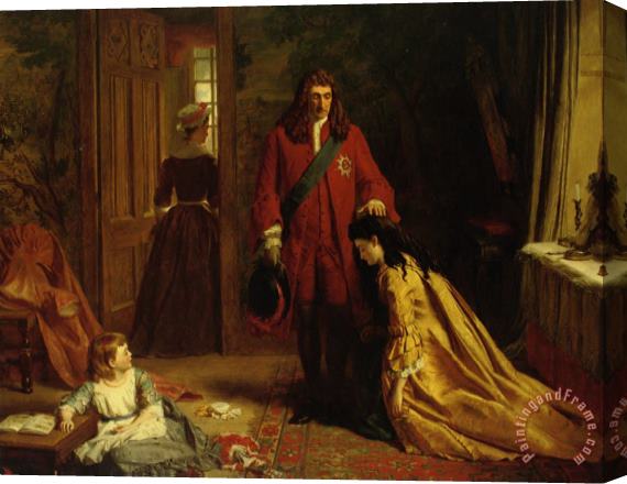 William Powell Frith Incident in The Life of Lady Mary Wortley Montague Stretched Canvas Painting / Canvas Art