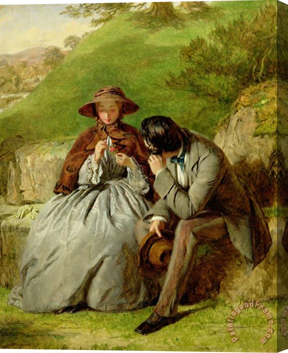 William Powell Frith Lovers Stretched Canvas Painting / Canvas Art