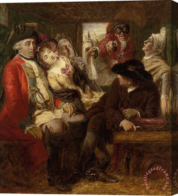 William Powell Frith Sketch for Stage Coach Aventure Stretched Canvas Print / Canvas Art