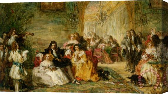 William Powell Frith Study for The Last Sunday of Charles II Stretched Canvas Painting / Canvas Art