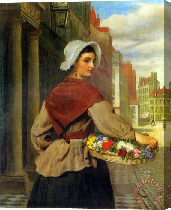 William Powell Frith The Flower Seller Stretched Canvas Painting / Canvas Art